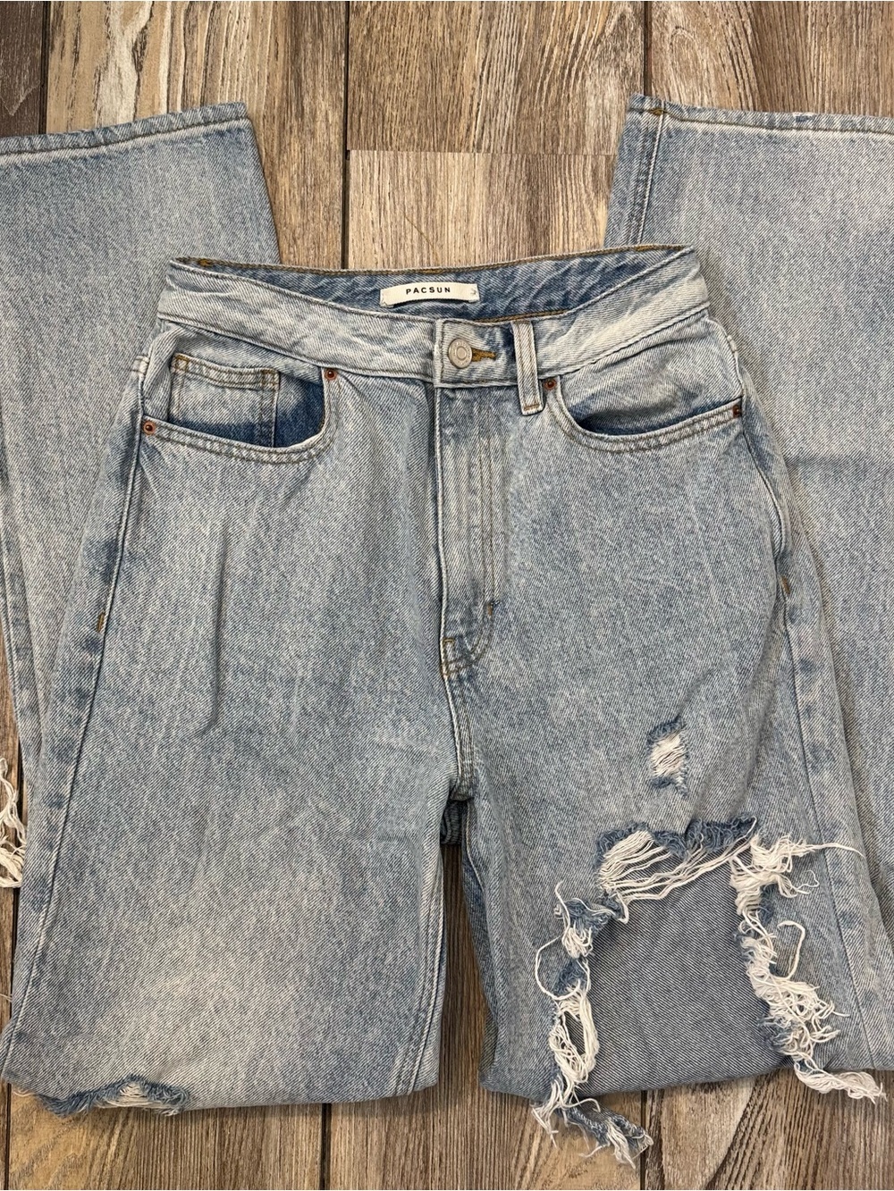 PacSun Light Blue Distressed Boyfriend Jeans